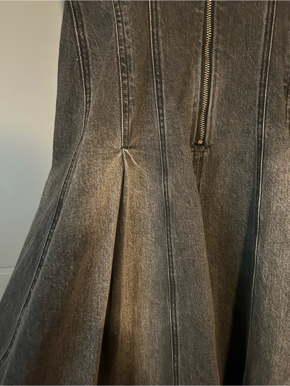 Anthropologie Pilcro Charcoal Sleeveless Denim Midi Jumpsuit - Picture 8 of 11